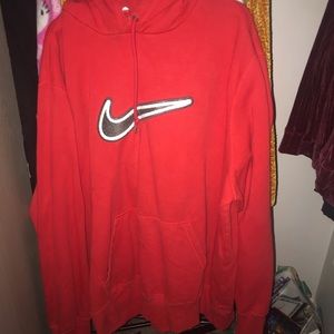Red Nike hoodie